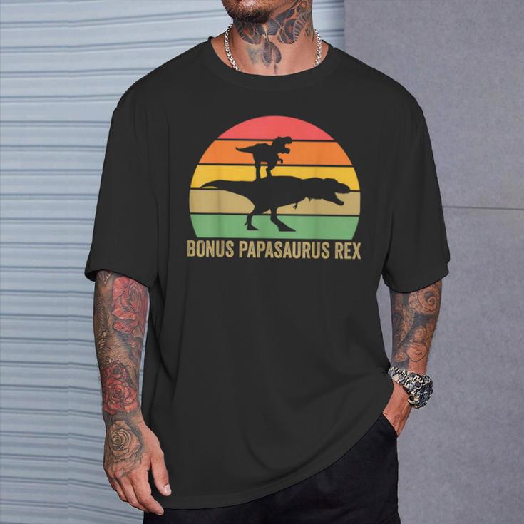 Bonus Papasaurus Rex Bonus Papa T-Shirt Geschenke für Ihn