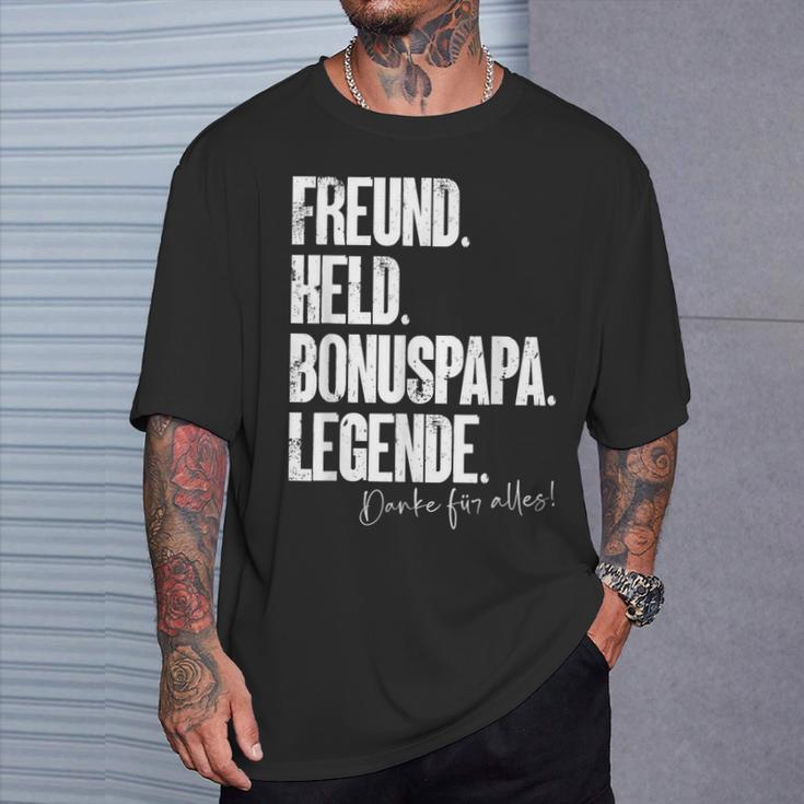 Bonuspapa Bester Step Papa Stepdad Bonus Papa S T-Shirt Geschenke für Ihn