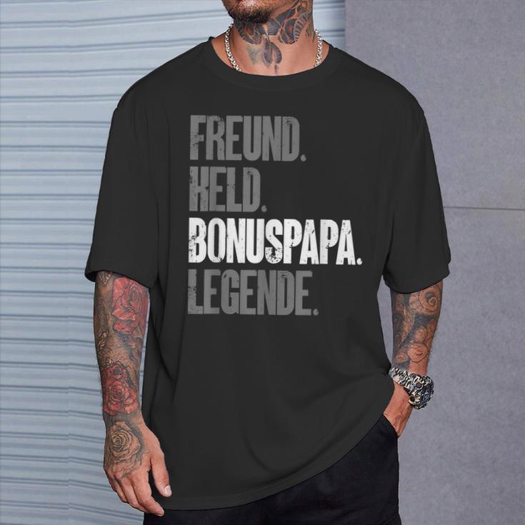 Bonuspapa Bester Stiefpapa Stiefvater Bonus Papa T-Shirt Geschenke für Ihn