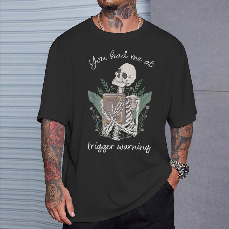 Bookish Quote Skeleton Book Lover Bookish Librarian T-Shirt Gifts for Him