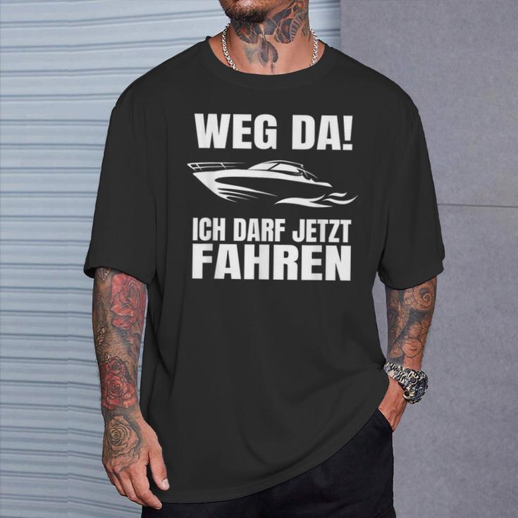 Bootsführerschein Bestanden Weg Da Captain T-Shirt Geschenke für Ihn