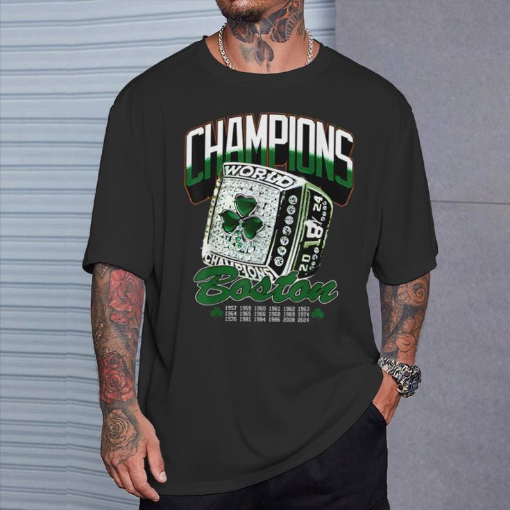 Boston World Champions Ring 2024 T-Shirt Gifts for Him