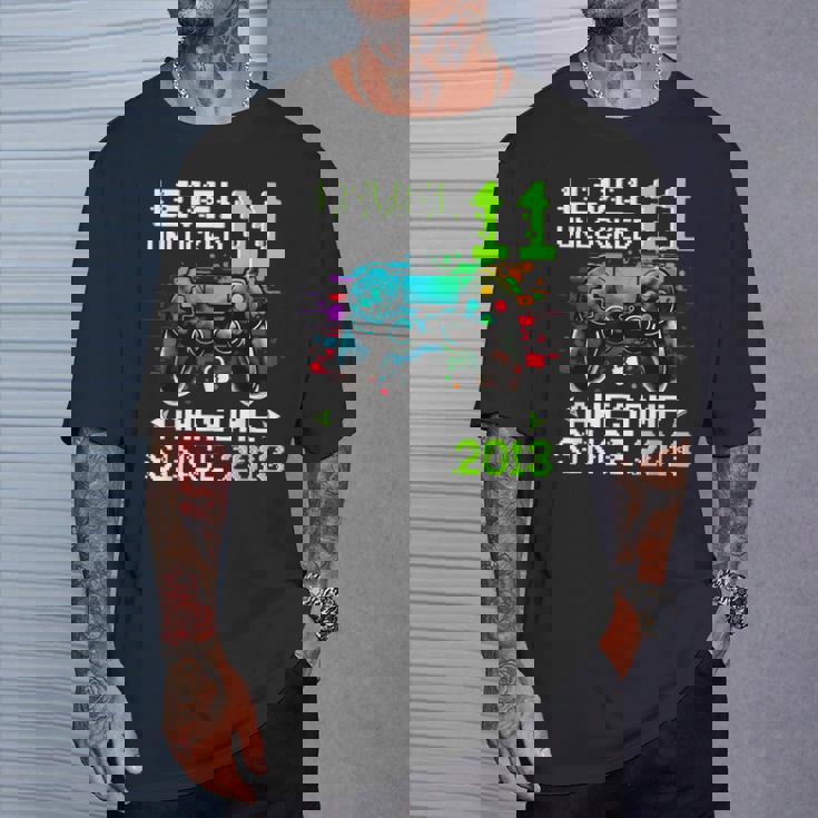 Boy Level 11 -Ideojuego Desbloqueado Para Cumpleaños Número 11 Camiseta unisex Regalos para él