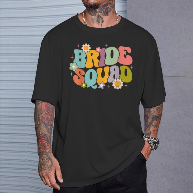 Bride Squad Bridesmaid Proposal Bridal Shower Wedding Party T-Shirt Gifts for Him