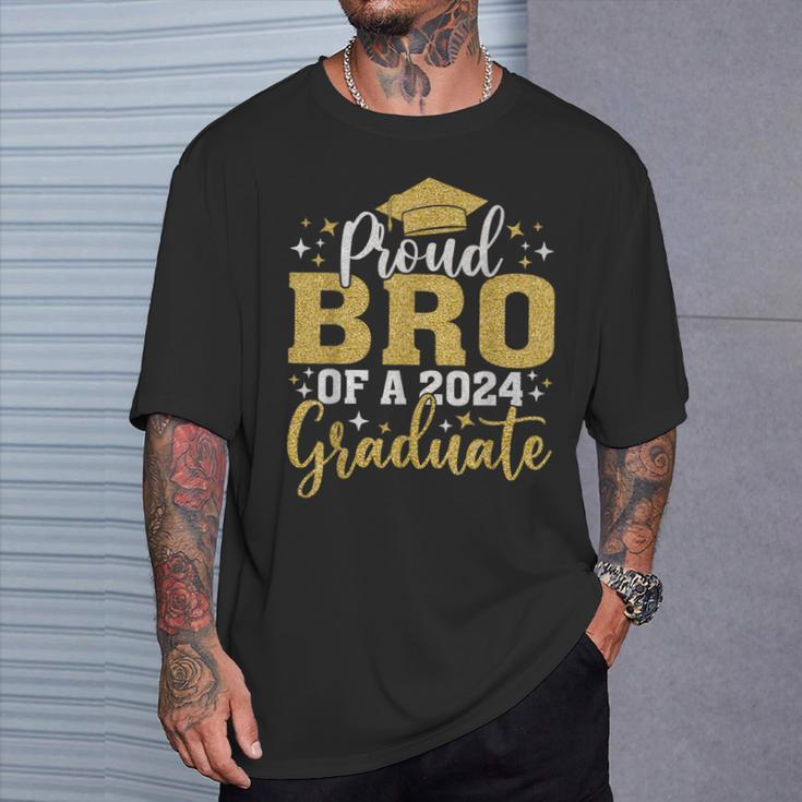 Bro Senior 2024 Proud Bro Of A Class Of 2024 Graduate T-Shirt Gifts for Him