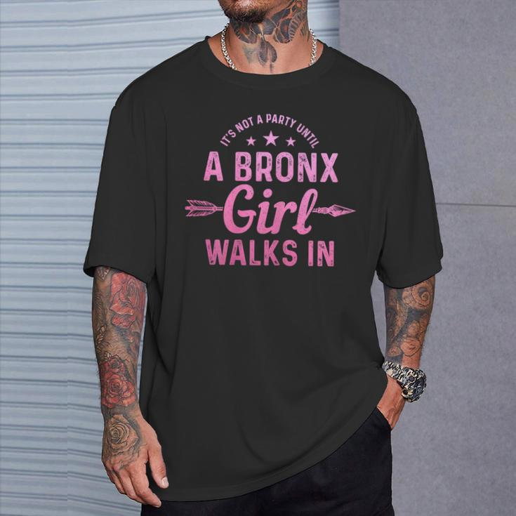 Bronx Girl New York City Nyc Pride Pink T-Shirt Gifts for Him