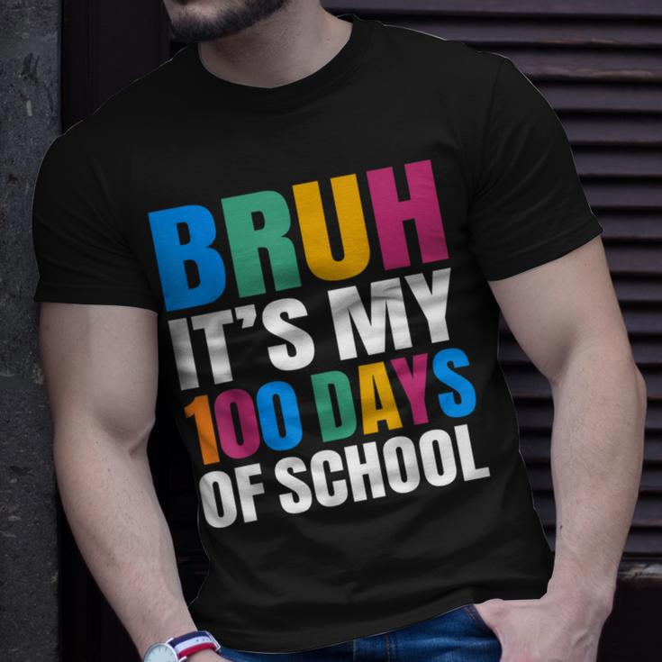 Bruh Its My 100 Days Of School 100Th Day Of School Boys T-Shirt Gifts for Him