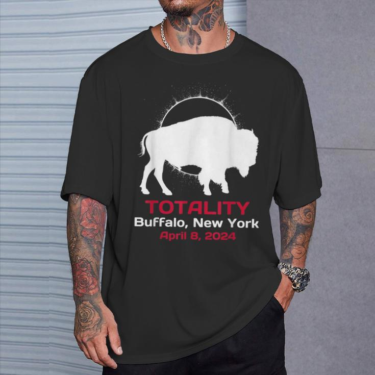Buffalo New York Solar Eclipse Totality April 8 2024 T-Shirt Gifts for Him