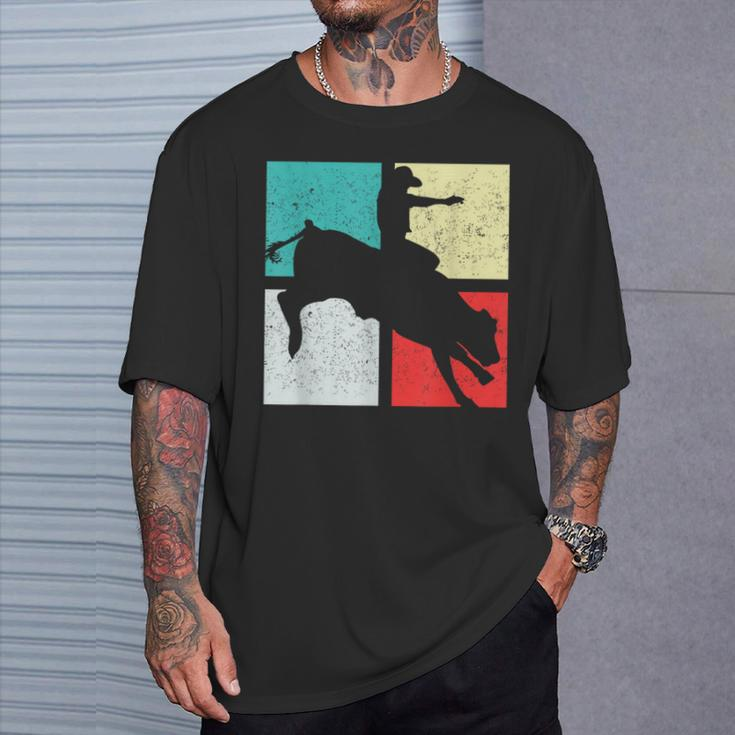 Bull Riding Rodeo Country Ranch Bull Rider Cowboy T-Shirt Gifts for Him