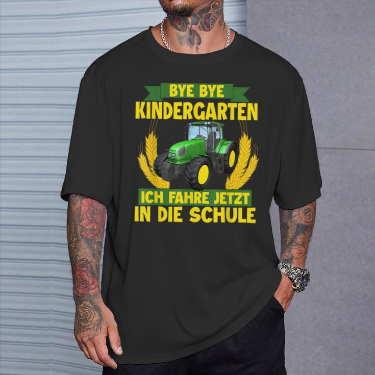Bye Bye Kindergarten Ich Fahre Jetzt In Die Schule Tractor T-Shirt Geschenke für Ihn