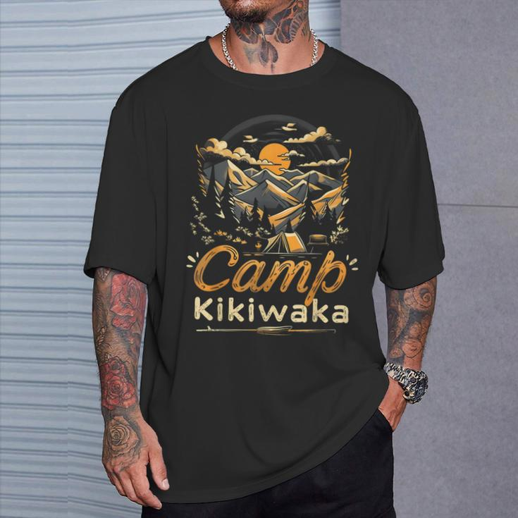 Camping Kikiwaka Camper Hike Tent Forest Mountain T-Shirt Gifts for Him
