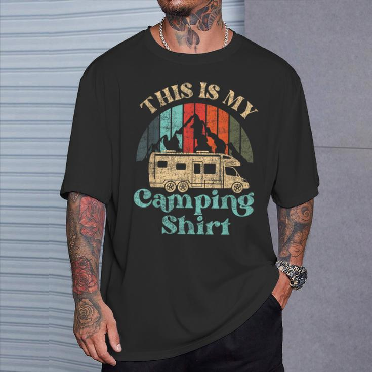 This Is My Camping Motorhome Campervan Retro Vintage T-Shirt Gifts for Him