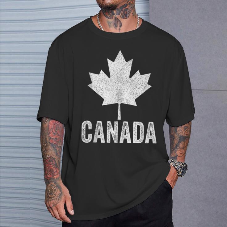 Canada Vintage Canadian Flag Leaf Maple Pride Women T-Shirt Gifts for Him