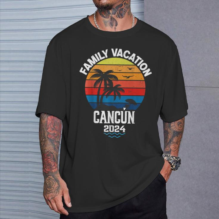 Cancun 2024 Family Vacation Trip Matching Group T-Shirt Gifts for Him
