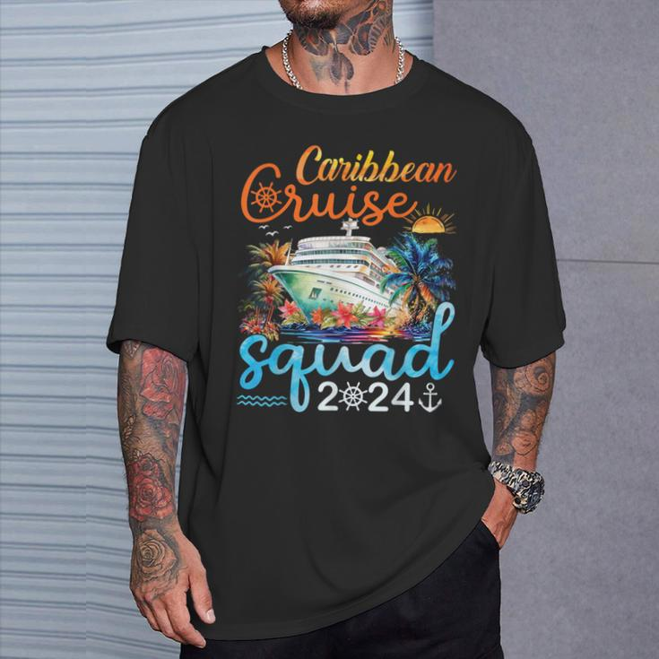 Caribbean Cruise Squad 2024 Family Matching Group Vacation T-Shirt Gifts for Him