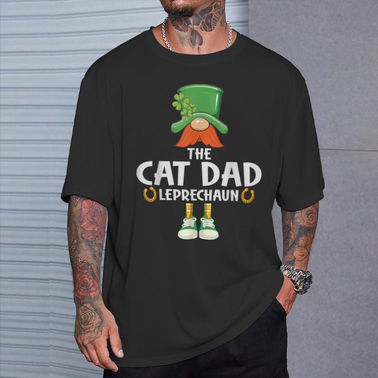 The Cat Dad Leprechaun Saint Patrick's Day Party T-Shirt Gifts for Him