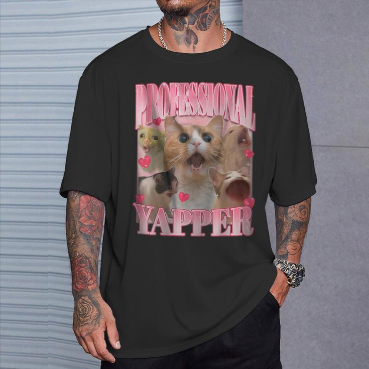 Cat Professional Yapper Oddly Specific Meme T-Shirt Gifts for Him