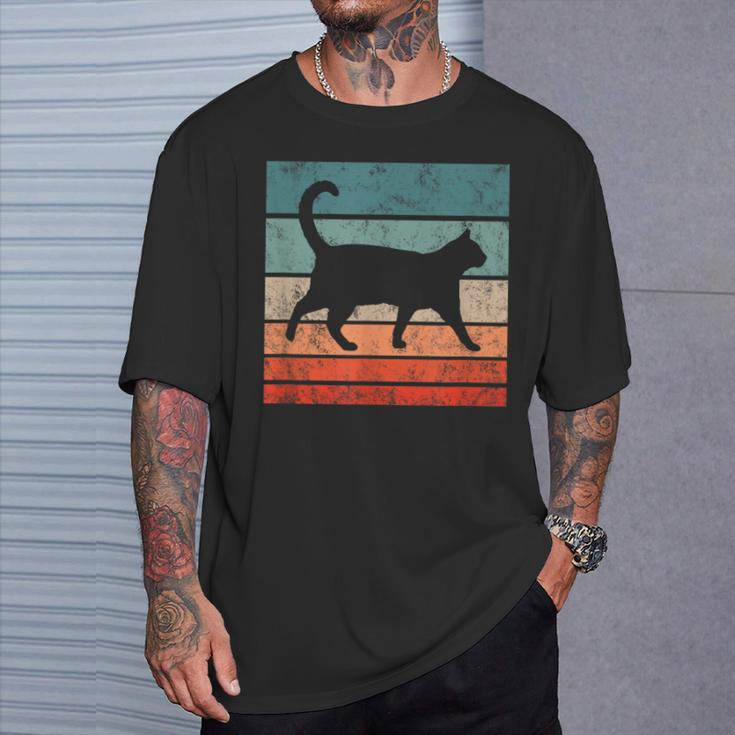 Cat Retro Style Vintage T-Shirt Gifts for Him