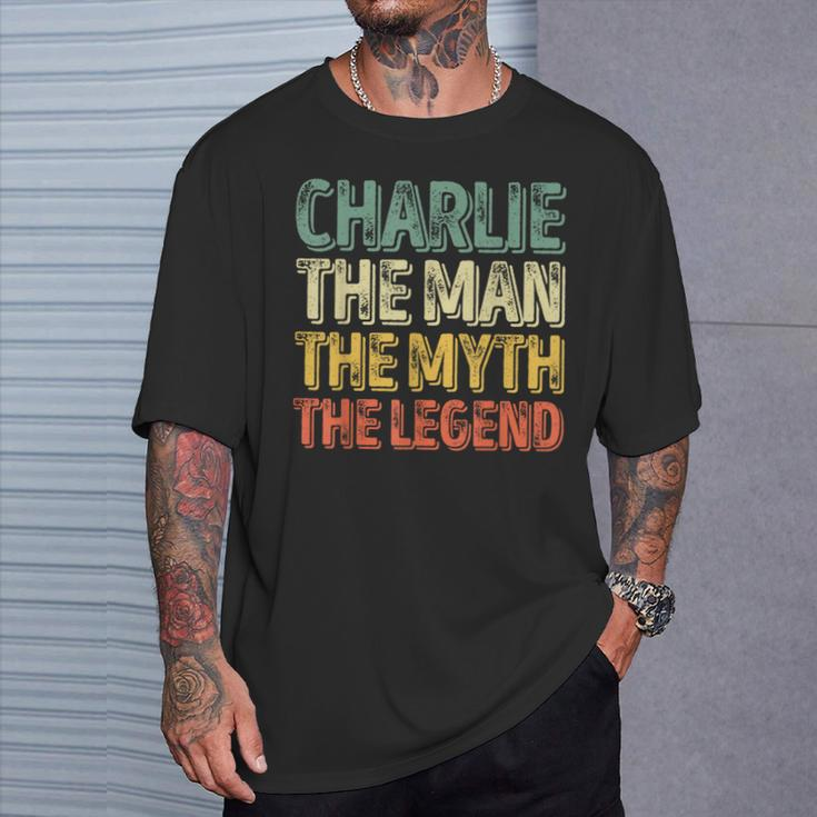 Charlie The Man The Myth The Legend First Name Charlie T-Shirt Gifts for Him