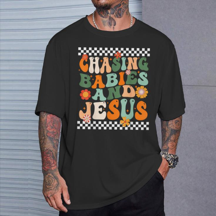 Chasing Babies And Jesus T-Shirt Gifts for Him