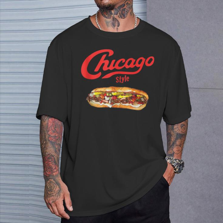 Chicago Italian Beef Sandwich Food Love T-Shirt Gifts for Him