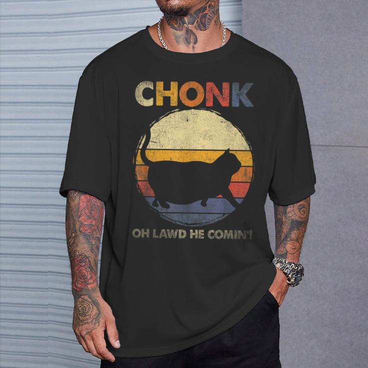 Chonk Cat Big Meme Retro Style Vintage Cats Memes T-Shirt Gifts for Him