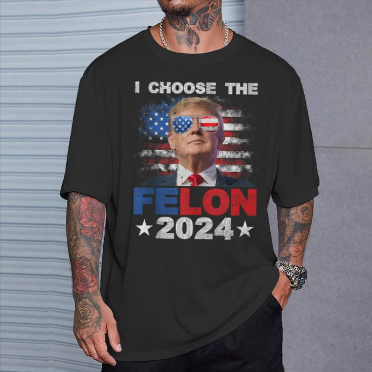 I Choose The Felon 2024 Support Trump 2024 Convicted Felon T-Shirt Gifts for Him