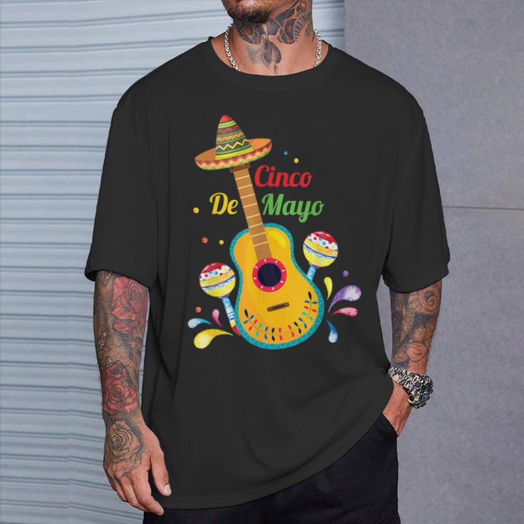 Cinco De Mayo Drinko De Mayo Music Guitar Lover T-Shirt Gifts for Him