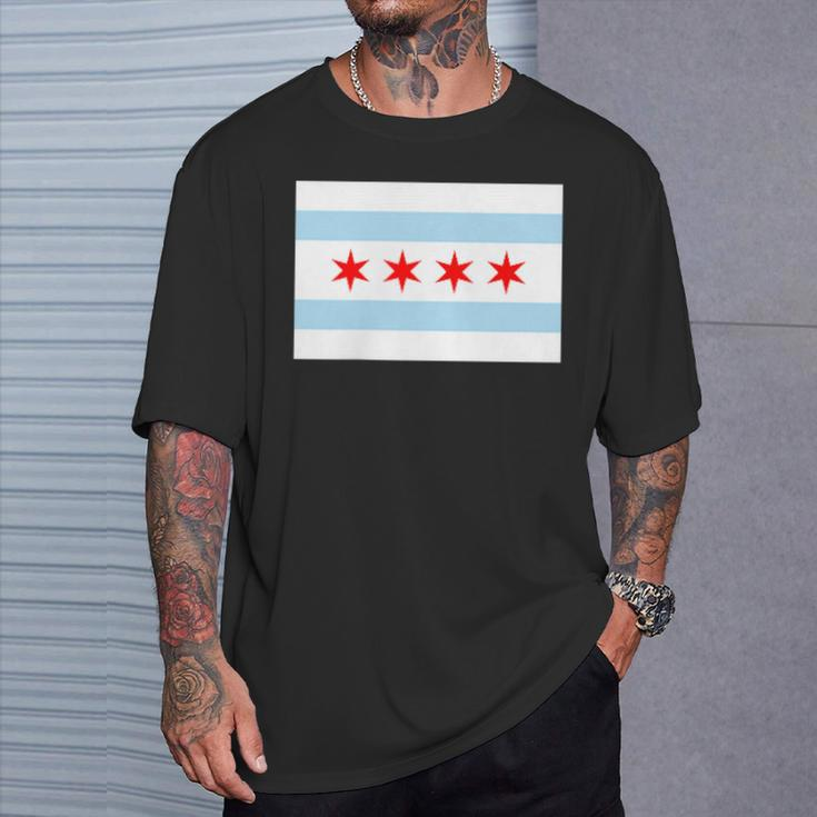 City Of Chicago Illinois Flag Windy City T-Shirt Gifts for Him
