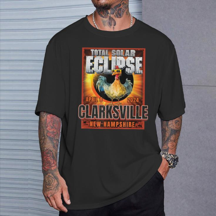 Clarksville New Hampshire Total Solar Eclipse Chicken T-Shirt Gifts for Him