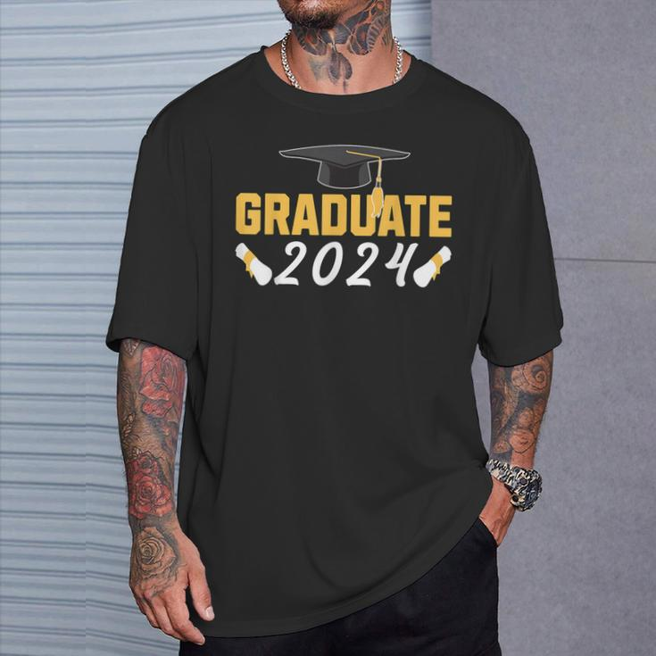 Class Of 2024 Graduate Matching Group Graduation Party T-Shirt Gifts for Him