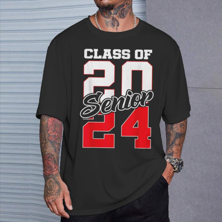 Class Of 2024 Senior 24 High School Graduation T-Shirt Gifts for Him