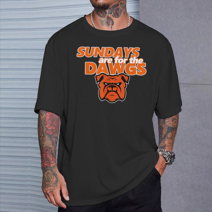 Cleveland Ohio Dawg Sundays Are For The Dawgs T-Shirt Gifts for Him