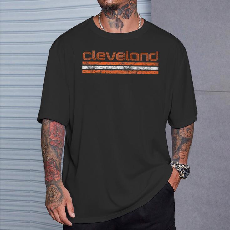 Cleveland Ohio Retro Vintage Weathered Throwback T-Shirt Gifts for Him