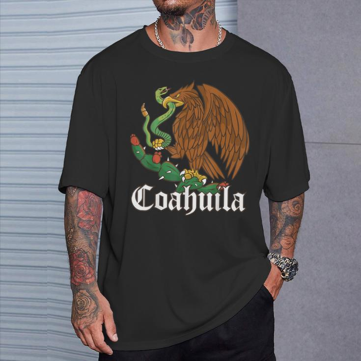 Coahuila Mexico With Mexican Eagle Coahuila T-Shirt Gifts for Him