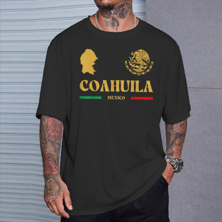Coahuila Mexico With Mexican Emblem Coahuila T-Shirt Gifts for Him