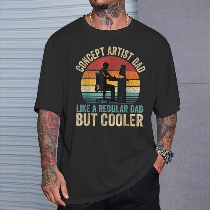 Concept Artist Dad Like Regular Dad But Cooler Fathers Day T-Shirt Gifts for Him