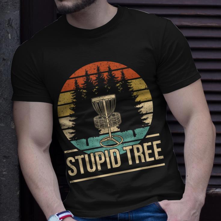 Cool Disc Golf Player Quote I Stupid Tree T-Shirt Gifts for Him