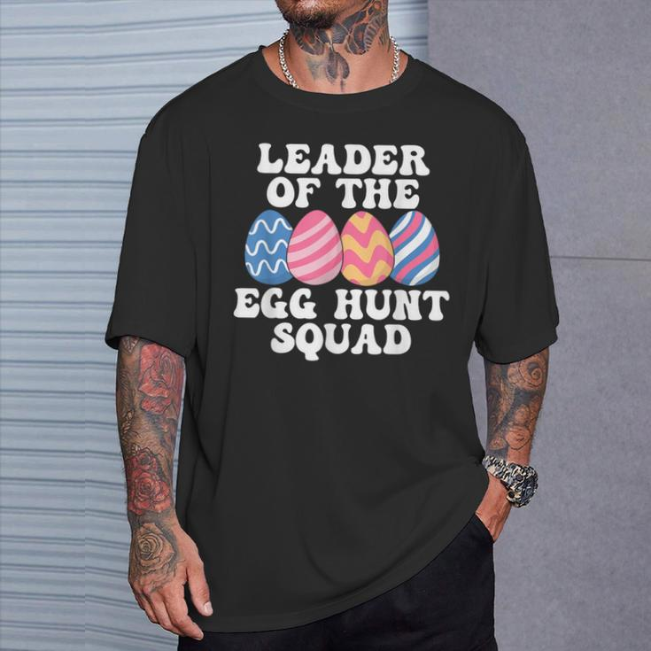 Cool Leader Of The Egg Hunt Squad T-Shirt Gifts for Him