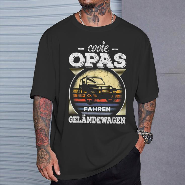 Cooler Opa Geländewagen 4X4 Offroad Abenteuer Rentner T-Shirt Geschenke für Ihn