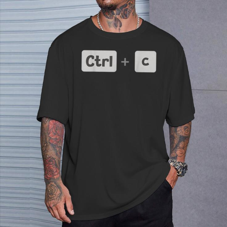 Copy Ctrl C Father's Day Mother's Day T-Shirt Gifts for Him