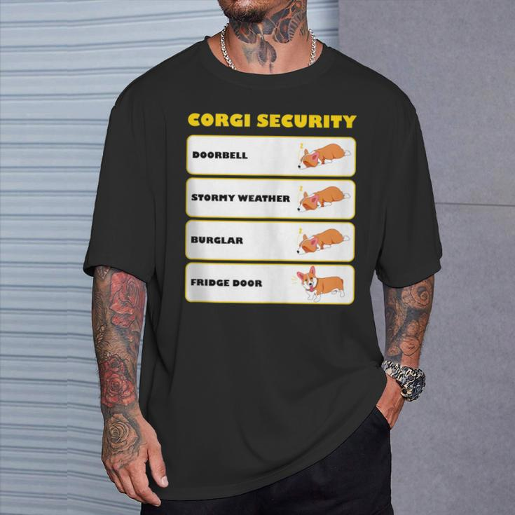 Corgi Security Cute Puppy Corgi Dog Lovers T-Shirt Gifts for Him