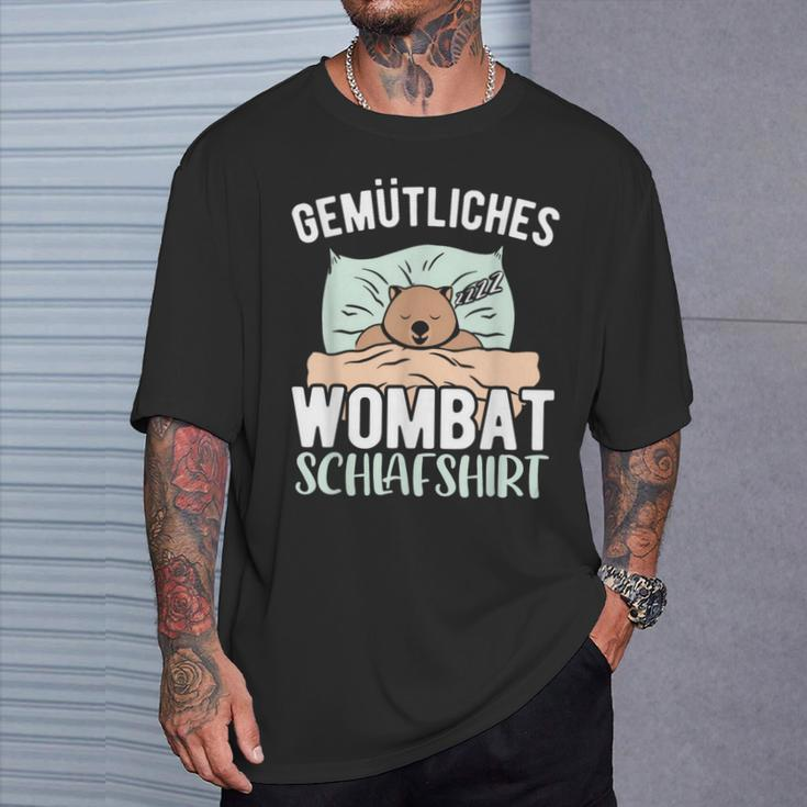 Cosy Wombat Sleep Wombat T-Shirt Geschenke für Ihn