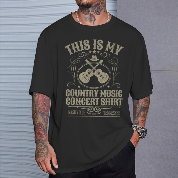 This Is My Country Music Concert Nashville Tennessee Vintage T-Shirt Gifts for Him