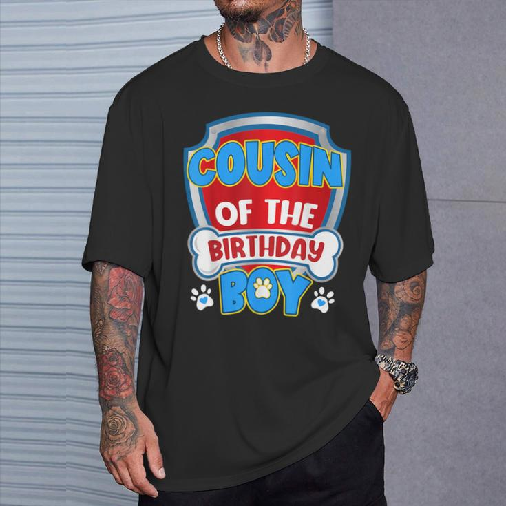 Cousin Of The Birthday Boy Dog Paw Family Matching T-Shirt Gifts for Him