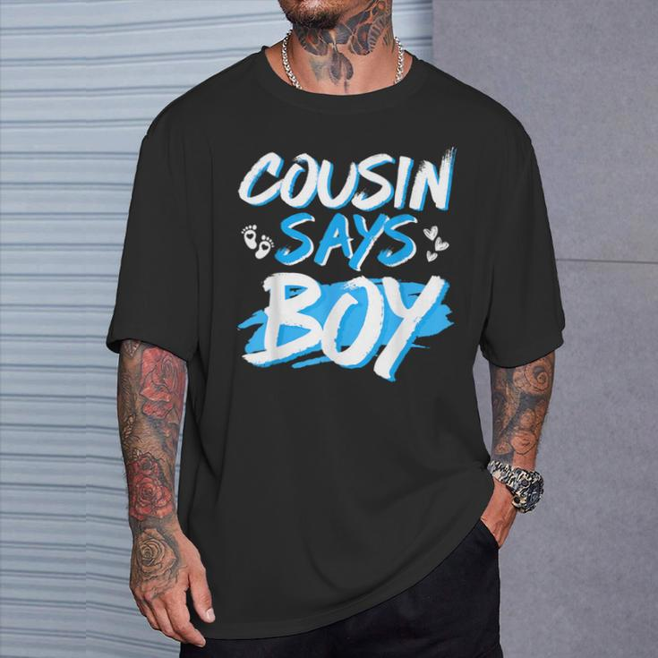 Cousin Says Boy Gender Reveal Baby Shower Party Matching T-Shirt Gifts for Him
