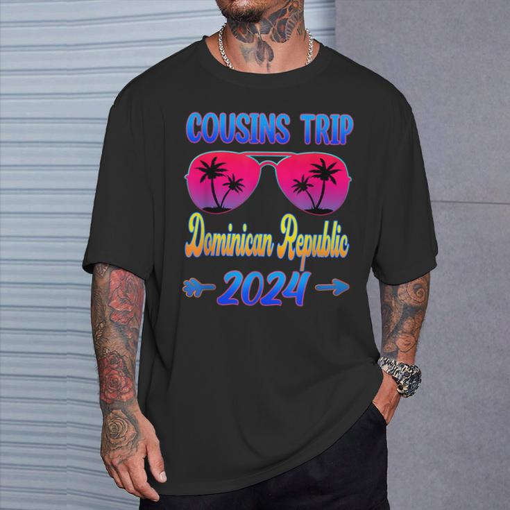 Cousins Trip Dominican Republic 2024 Glasses Cousin Matching T-Shirt Gifts for Him