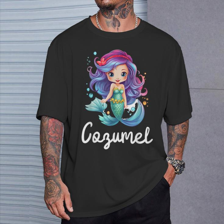 Cozumel Mexico Mermaid Vacation T-Shirt Gifts for Him