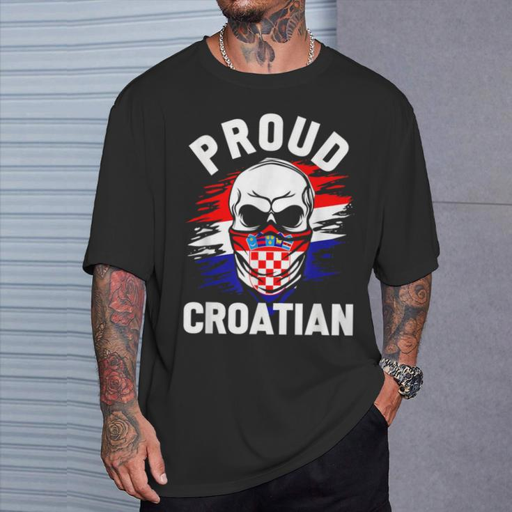 Croatia Men's Zagreb Croatia Hrvatska Black T-Shirt Geschenke für Ihn