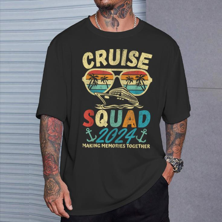 Cruise Squad 2024 Summer Vacation Group Family Trip Vintage T-Shirt Gifts for Him